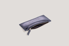 Long Zipper Card Holder Grey