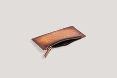 Long Zipper Card Holder Honey Brown