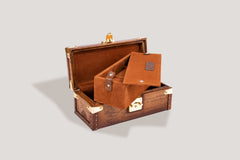 Petra Watch Case - Parchment Patina Honey Brown