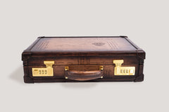 Watch Collector Case Combination Lock - Master Edition Parchment Patina Java Brown