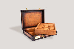 Watch Collector Case Combination Lock - Master Edition Parchment Patina Light Tan