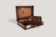 Watch Collector Case Combination Lock - Master Edition Parchment Patina Java Brown