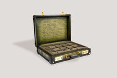 Watch Collector Case Combination Lock - Master Edition Parchment Patina Olive Green