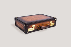 Watch Collector Case Combination Lock - Master Edition Parchment Patina Light Tan