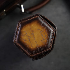 Hexagon Watch Case Scripto Patina Light Tan (2559958646869)