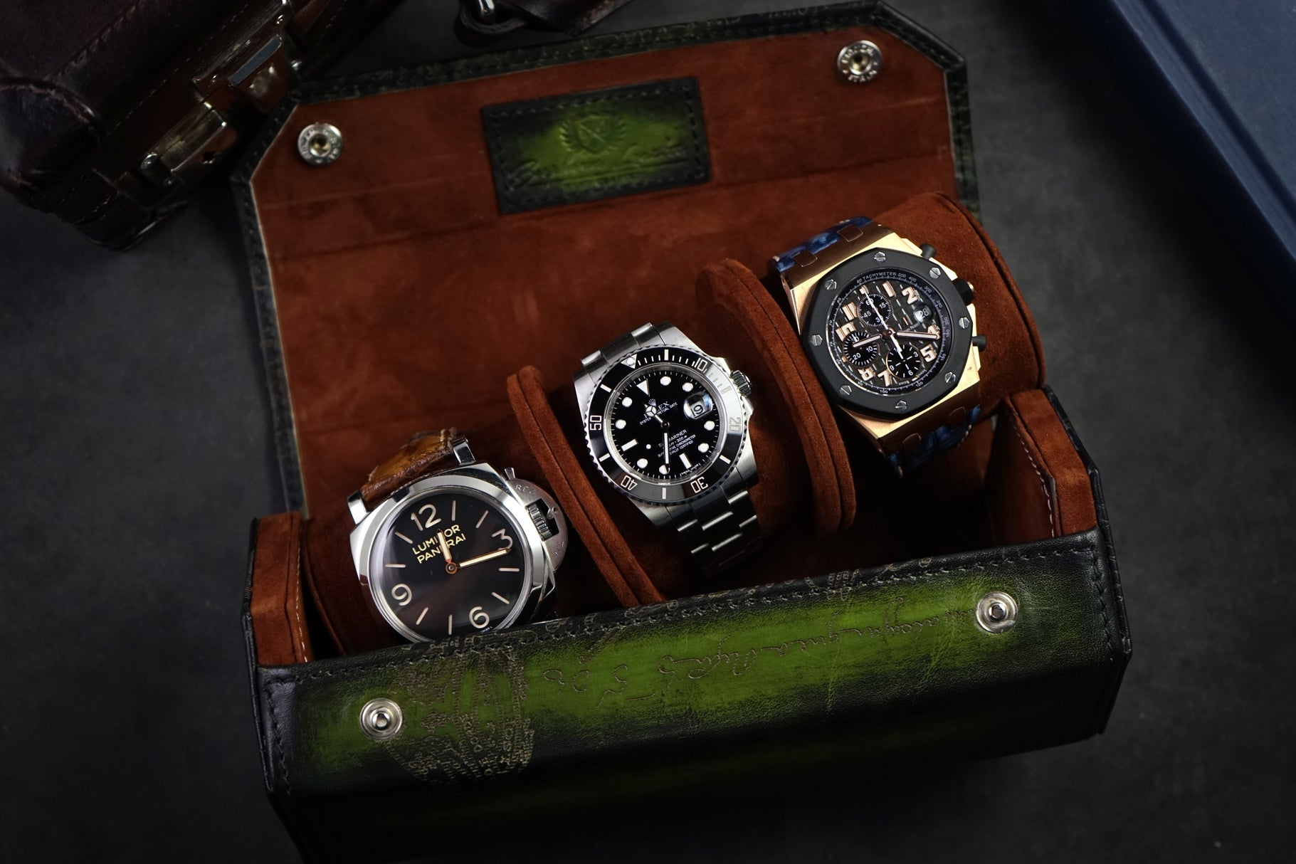 Hexagon Watch Case Scripto Patina Green (2558036050005)