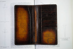 Leather Scripto Patina Light Tan Long Wallet (2614825975893)