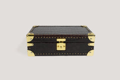 Petra Watch Case for Eight Watches Alligator Dark Brown