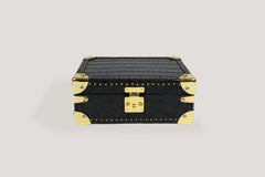 Petra Watch Case for Six Watches Alligator Black