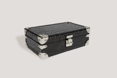 Petra Watch Case for Eight Watches Alligator Dark Brown