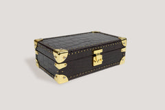 Petra Watch Case for Eight Watches Alligator Brown