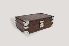 Petra Watch Case for Eight Watches Alligator Brown