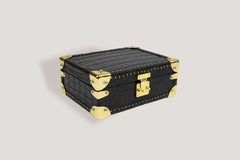 Petra Watch Case for Six Watches Alligator Black