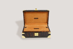 Petra Watch Case for Eight Watches Crocodile Hand Painted Brown