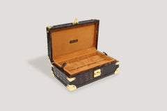 Petra Watch Case for Eight Watches Crocodile Hand Painted Brown