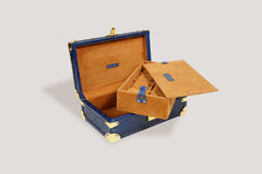 Petra Watch Case for Eight Watches Alligator Dark Blue