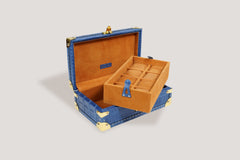 Petra Watch Case for Eight Watches Alligator Blue