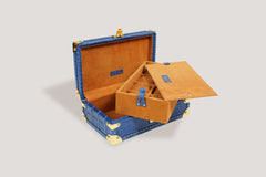Petra Watch Case for Eight Watches Alligator Blue