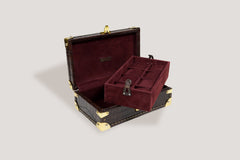 Petra Watch Case for Eight Watches Alligator Dark Brown