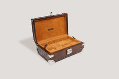 Petra Watch Case for Eight Watches Alligator Brown