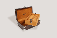 Petra Watch Case for Eight Watches Alligator Brown