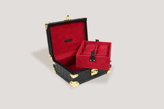 Petra Watch Case for Six Watches Alligator Black