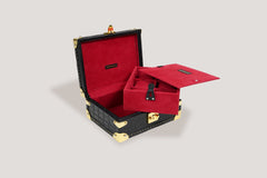Petra Watch Case for Six Watches Alligator Black