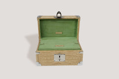 Petra Watch Case for Eight Watches Alligator Light Cream