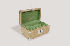Petra Watch Case for Eight Watches Alligator Light Cream