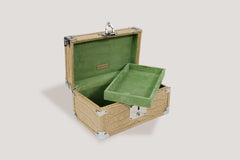 Petra Watch Case for Eight Watches Alligator Light Cream