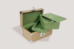Petra Watch Case for Eight Watches Alligator Light Cream