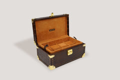 Petra Watch Case for Eight Watches Alligator Dark Brown