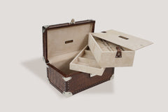 Petra Watch Case for Eight Watches Alligator Brown