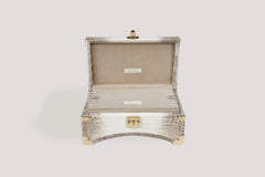 Petra Watch Case Oval Shape for Eight Watches Himalayan Crocodile