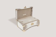 Petra Watch Case Oval Shape for Eight Watches Himalayan Crocodile
