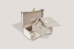 Petra Watch Case Oval Shape for Eight Watches Himalayan Crocodile