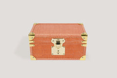 Petra Watch Case for Eight Watches Alligator Orange