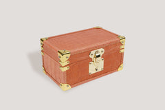 Petra Watch Case for Eight Watches Alligator Orange