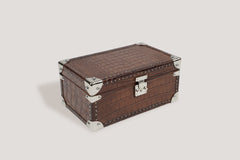 Petra Watch Case for Eight Watches Alligator Brown