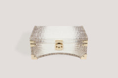 Petra Watch Case Oval Shape for Eight Watches Himalayan Crocodile