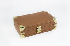 Petra Watch Case for 8 Watches - Saffiano Camel