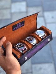 Hexagon Watch Case Scripto Patina Purple