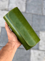 Galata Green Three Watch Roll
