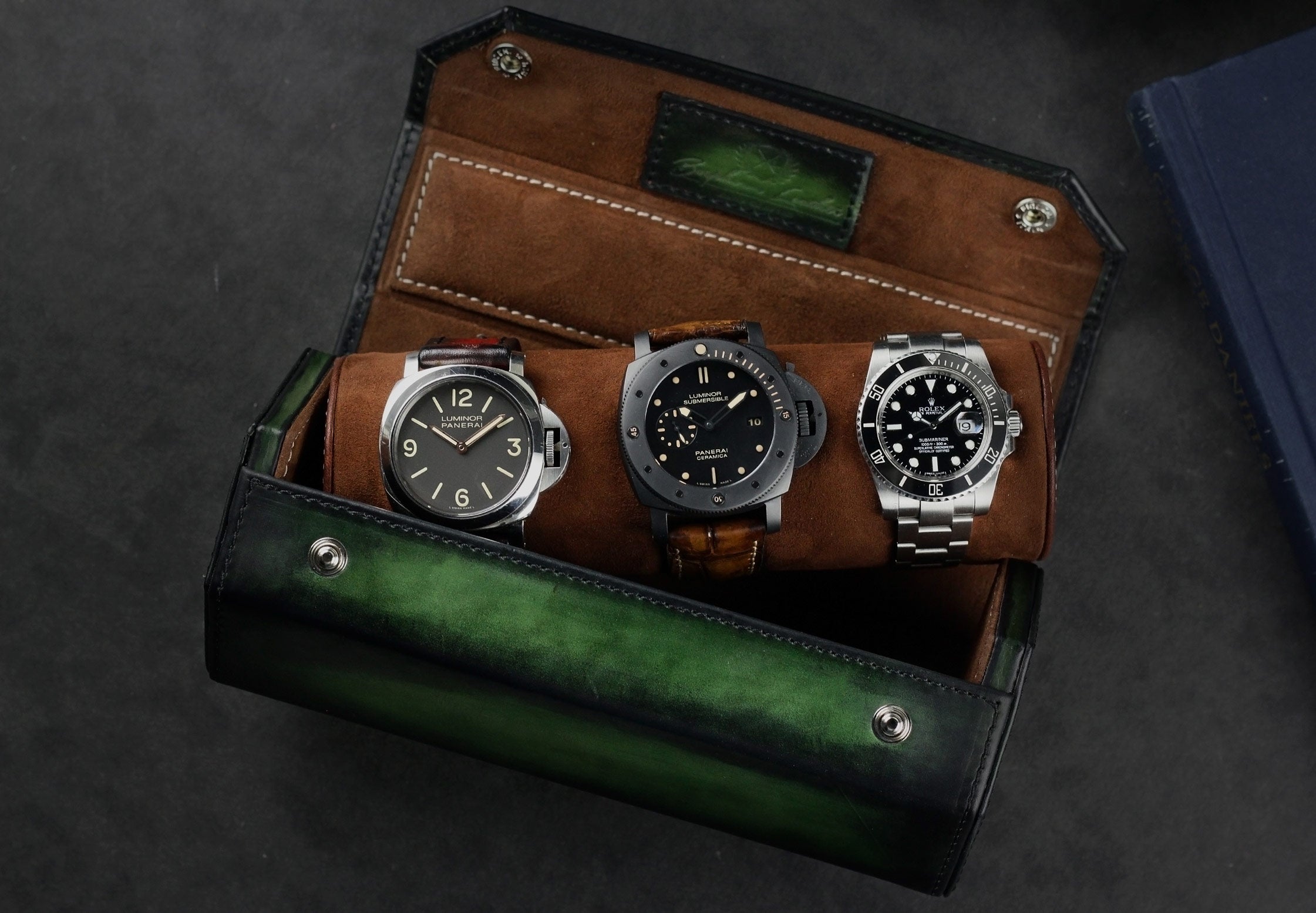 Hexagon Black Green 6 Slot Watch Box - $199 - Free shipping