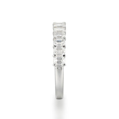CRM 10 Pointer Emerald Cut Diamond Semi-Eternity Band