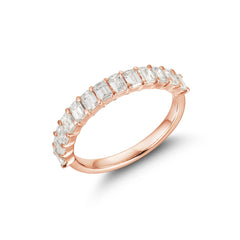 CRM 10 Pointer Emerald Cut Diamond Semi-Eternity Band