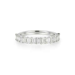 CRM 10 Pointer Emerald Cut Diamond Semi-Eternity Band