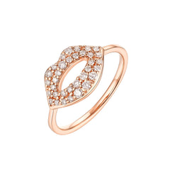 CRM Kissing Lips Diamond Ring