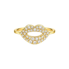 CRM Kissing Lips Diamond Ring