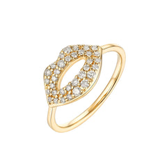 CRM Kissing Lips Diamond Ring